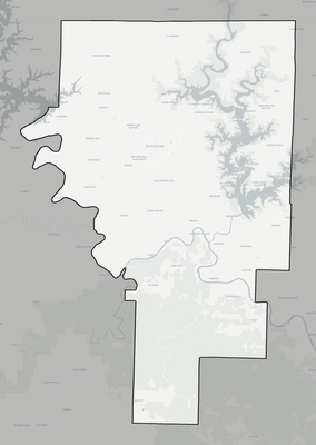 Baxter County AR county basemap context