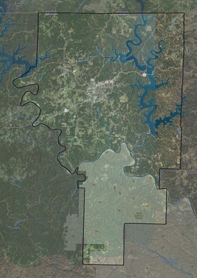 Baxter County AR USGS imagery and topo map