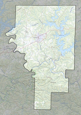Baxter County AR USGS topo map