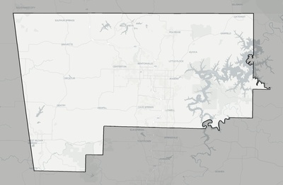 Benton County AR county basemap context