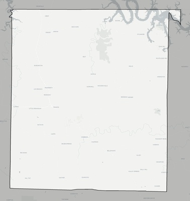 Boone County AR county basemap context