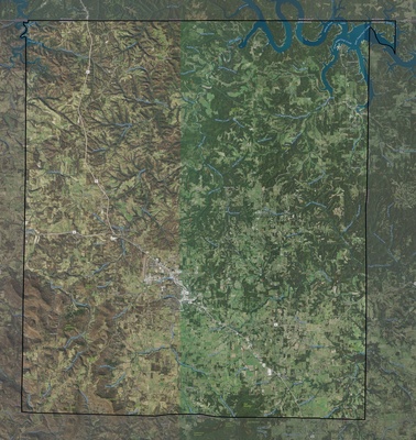 Boone County AR USGS imagery and topo map