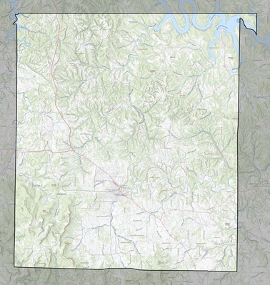 Boone County AR USGS topo map