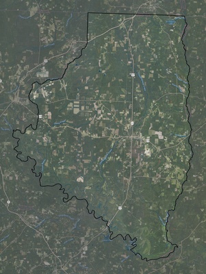 Calhoun County AR USGS imagery and topo map