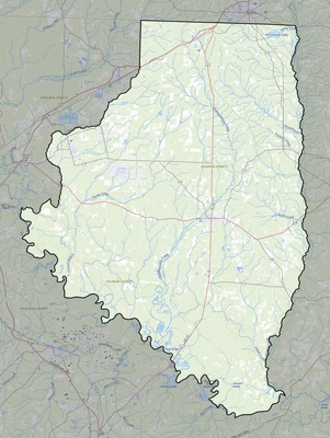 Calhoun County AR USGS topo map