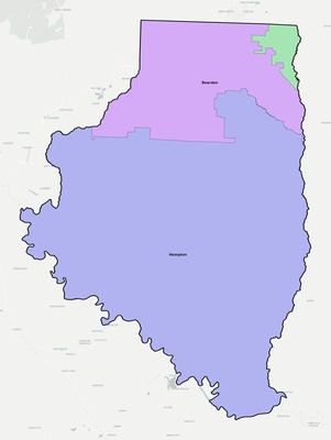 Calhoun County AR school district boundaries map