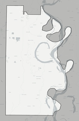 Chicot County AR county basemap context