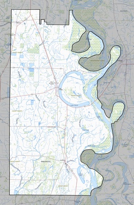 Chicot County AR USGS topo map
