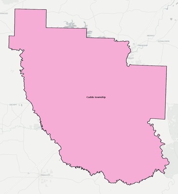 Clark County AR townships and subdivisions map