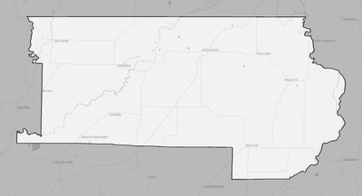 Clay County AR county basemap context
