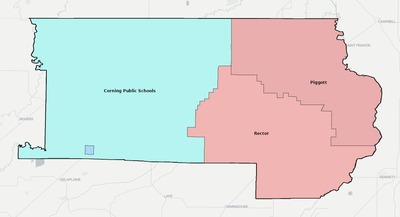 Clay County AR school district boundaries map
