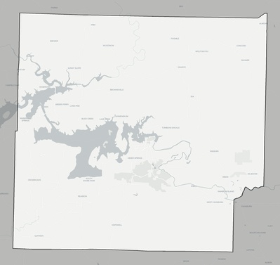 Cleburne County AR county basemap context
