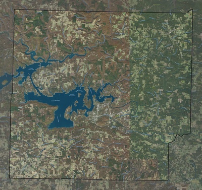 Cleburne County AR USGS imagery and topo map