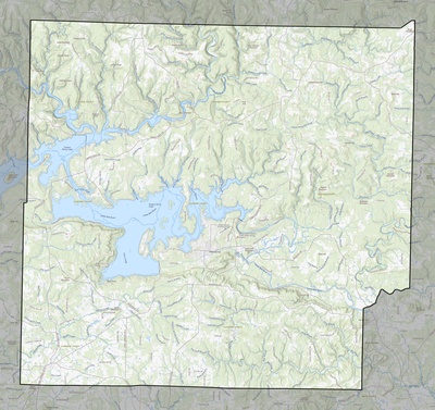 Cleburne County AR USGS topo map