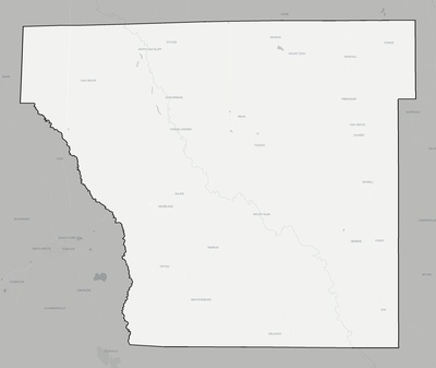 Cleveland County AR county basemap context