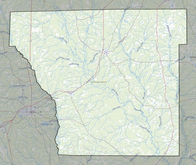 Cleveland County AR USGS topo map