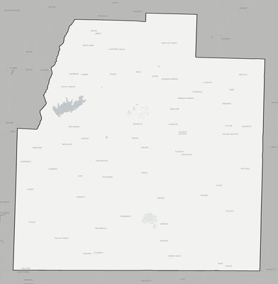 Columbia County AR county basemap context