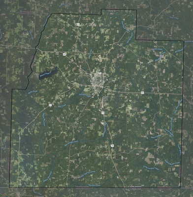 Columbia County AR USGS imagery and topo map
