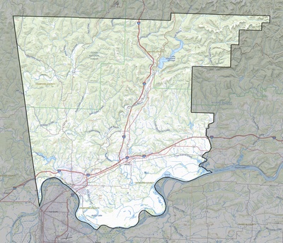 Crawford County AR USGS topo map
