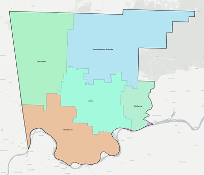 Crawford County AR school district boundaries map