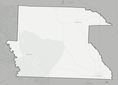 Dallas County AR county basemap context