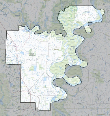 Desha County AR USGS topo map