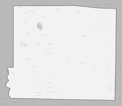 Drew County AR county basemap context