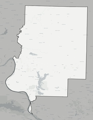 Faulkner County AR county basemap context