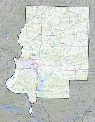 Faulkner County AR USGS topo map