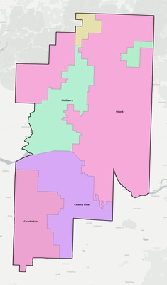 Franklin County AR school district boundaries map
