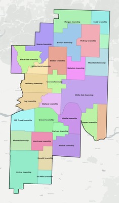 Franklin County AR county subdivision map preview