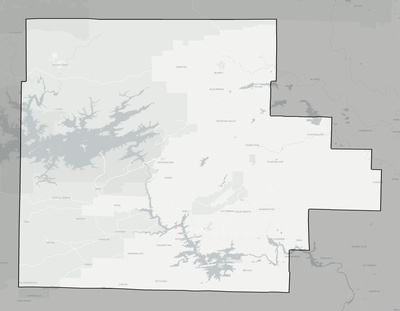 Garland County AR county basemap context
