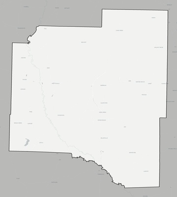 Grant County AR county basemap context