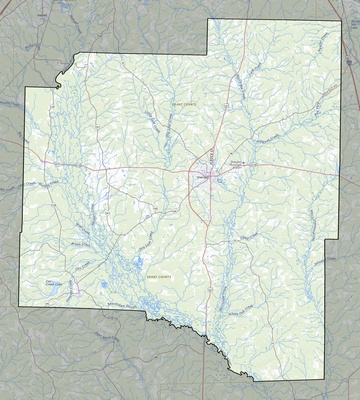 Grant County AR USGS topo map