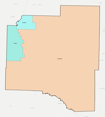 Grant County AR school district boundaries map