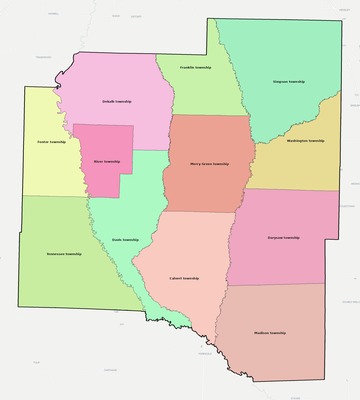 Grant County AR townships and subdivisions map