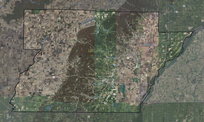 Greene County AR USGS imagery and topo map