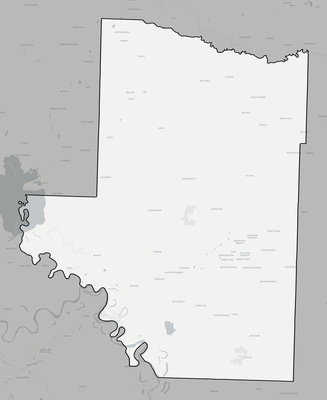 Hempstead County AR county basemap context