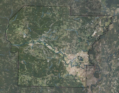 Independence County AR USGS imagery and topo map