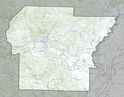 Independence County AR USGS topo map