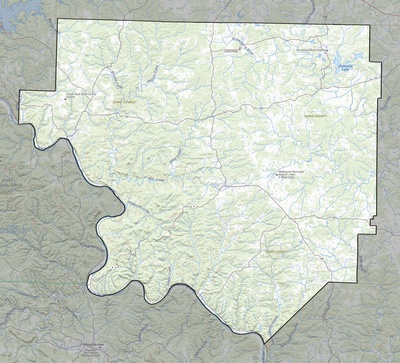 Izard County AR USGS topo map