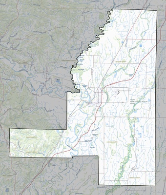 Jackson County AR USGS topo map