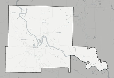 Jefferson County AR county basemap context
