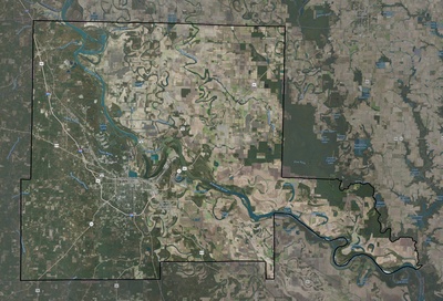 Jefferson County AR USGS imagery and topo map