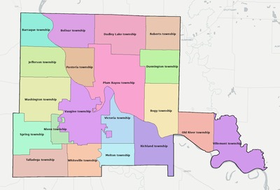 Jefferson County AR townships and subdivisions map