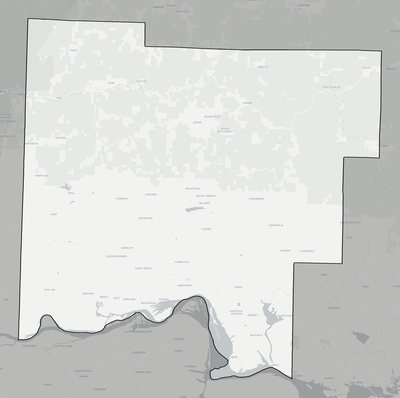 Johnson County AR county basemap context