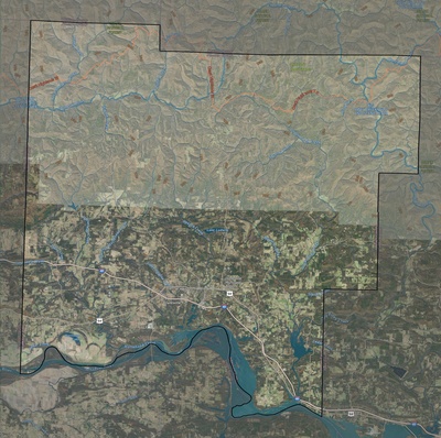 Johnson County AR USGS imagery and topo map