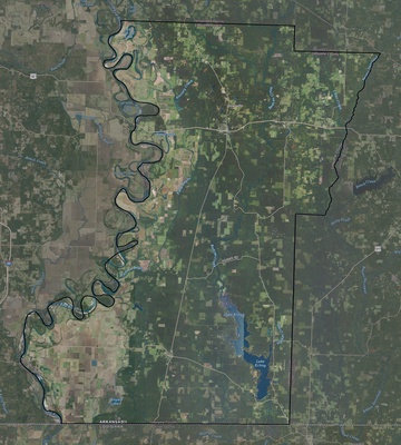 Lafayette County AR USGS imagery and topo map
