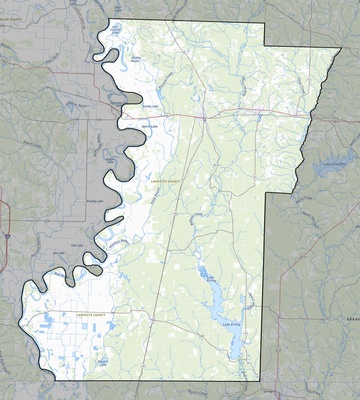 Lafayette County AR USGS topo map
