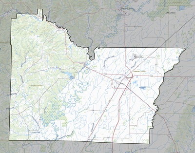Lawrence County AR USGS topo map